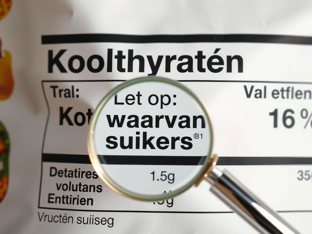 Close-up etiket met vergrootglaseffect